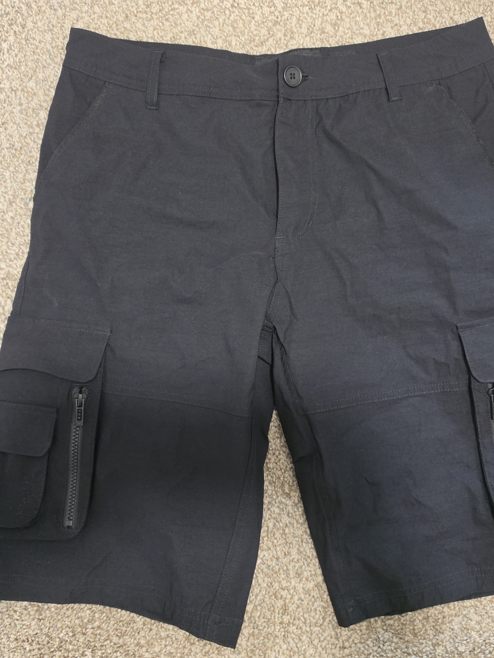 Ecko Unlimited Black Cargo Shorts with Zippered Pockets